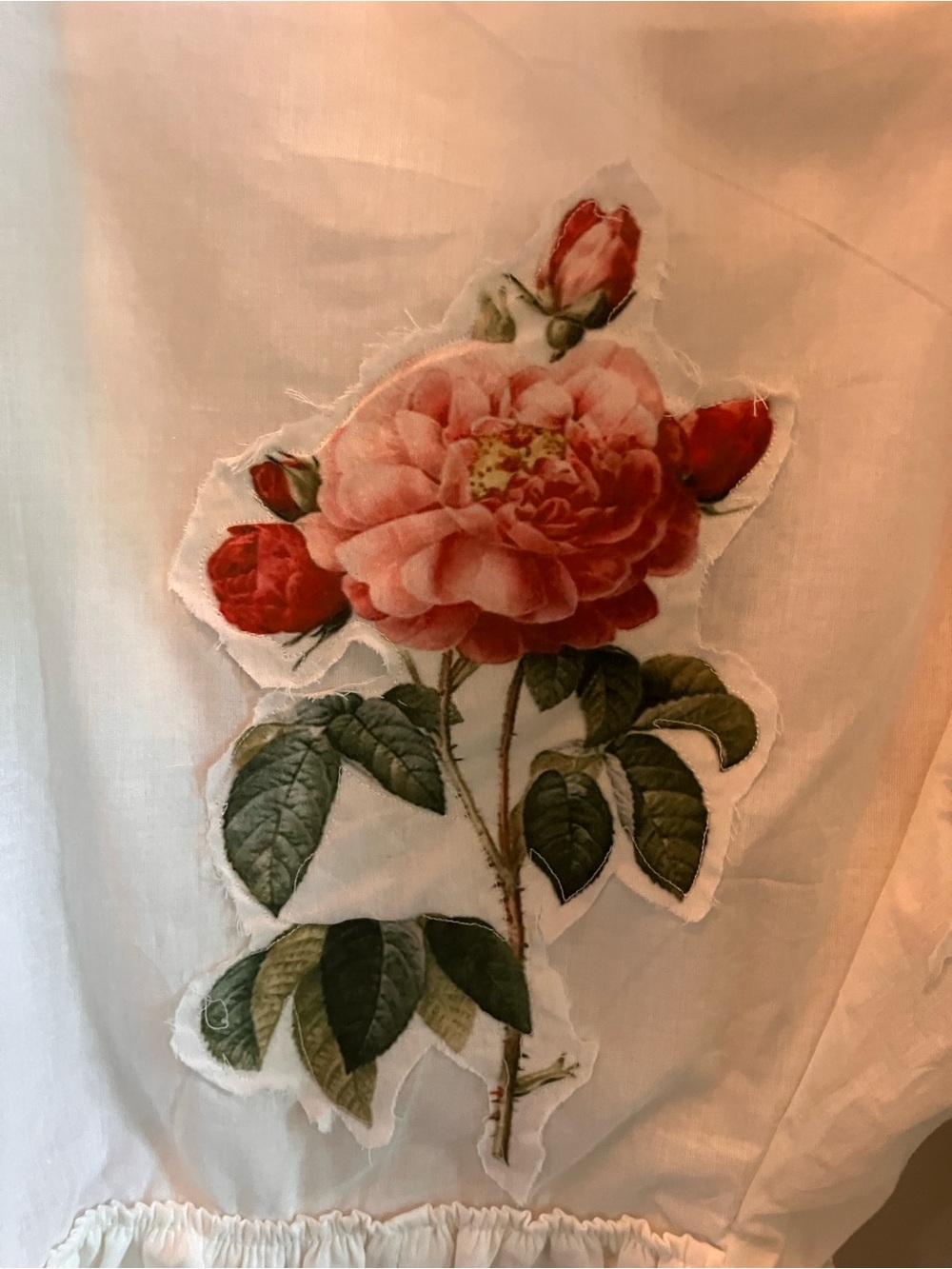 Indi & Sai Bird and Floral Romantic White Draw String Bloomers, NWOT - Picture 5 of 13